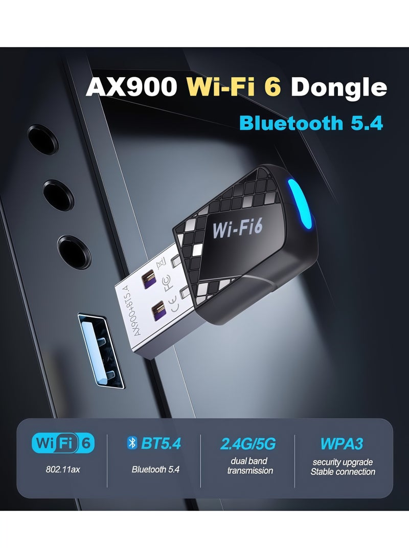 أورييل جهاز 2 في 1: مستقبل WiFi لاسلكي مزدوج النطاق (2.4GHz/5.8GHz) بسرعة 900Mbps، ومستقبل Bluetooth (إصدار 5.4) — لا يتطلب تعريفات (Driver-Free) لأنظمة Windows 11/10، ويدعم خاصية التوصيل والتشغيل (Plug and Play). - Image 5
